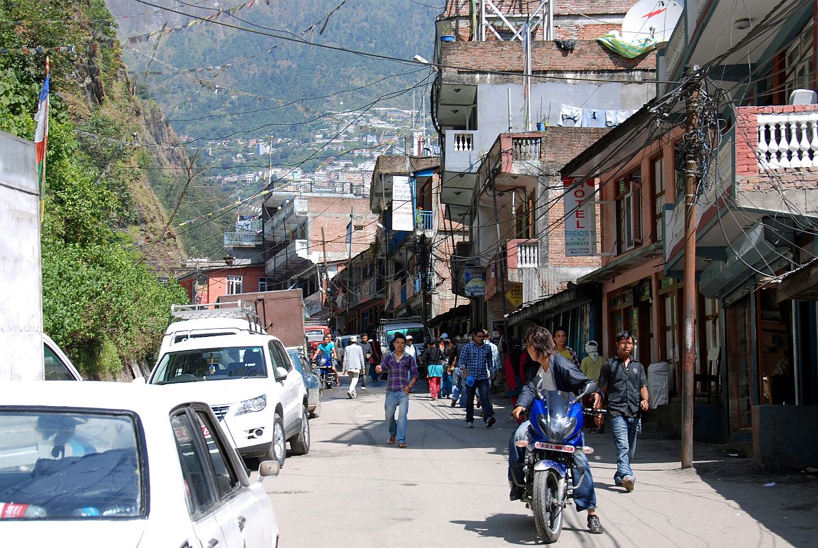 05 Kodari Nepal Border Town To Tibet With Zhangmu Beyond Kodari (1665m) is a small Nepalese village perched on the side of a hill, bustling with the border traffic with Tibet.